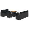vidaXL Garten-Sofa-Set 10 stk. 9-Sitzanzahl Schwarz