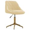 vidaXL Esszimmerst&uuml;hle 4 Stk. Drehbar Creme Samt