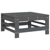 vidaXL 4-tlg. Garten-Lounge-Set Grau Massivholz Kiefer