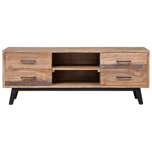 vidaXL TV-Schrank 120 x 30 x 45 cm Massivholz Teak