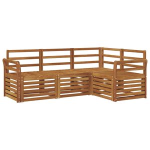 vidaXL Sofagarnituren 4 pcs Natur Massivholz Akazie