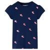 Kinder-T-Shirt Marineblau 128