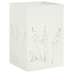vidaXL Garten-Pflanzgef&auml;&szlig; Wei&szlig; 50 x 50 x 75 cm Kaltgewalzter Stahl