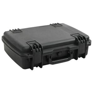 vidaXL Koffer f&uuml;r Flugreise Tragbar Schwarz 50,5x37x14,5 cm PP