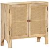 vidaXL Sideboard 80x30x73 cm Mango Massivholz und Rohrgeflecht