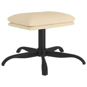 vidaXL Fu&szlig;hocker Creme 60x60x36 cm Stoff