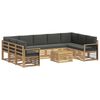 vidaXL Outdoor-Sofagarnitur 8 pcs Wei&szlig; und Anthrazit 59 x 59 x 37 cm