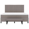 vidaXL Boxspringbett mit Matratze Taupe 180 x 200 cm Stoff