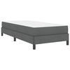 vidaXL Boxspringbett mit Matratze Dunkelgrau 80 x 200 cm Stoff