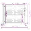 vidaXL Gartentor Anthrazit 100x75 cm Stahl Quadratisches Design