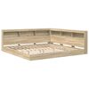 vidaXL B&uuml;cherregal-Bett Sonoma-Eiche 180 x 200 cm Holzwerkstoff