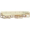 vidaXL Outdoor-Sofagarnitur 8 stk. Wei&szlig; und Creme