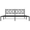 vidaXL Bettgestell mit Kopfteil Metall Schwarz 183x213 cm