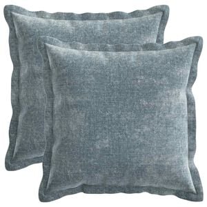 vidaXL Kissenbezug 2 pcs HOUTEN Himmelblau 45 x 45 cm Chenille-Stoff