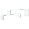 vidaXL 2-tlg. Couchtisch-Set 90x30x20/110x30x40 cm Hartglas