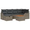 vidaXL Gartensofa-set 7 stk. Grau Poly-Rattan