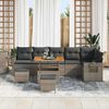 vidaXL Garten-Sofa-Set 9 pcs Grau Poly-Rattan