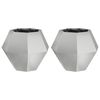 vidaXL Pflanzk&uuml;bel 2 pcs Silber 50 x 50 x 40 cm Verzinkter Stahl