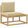 vidaXL Outdoor End Sofa Wei&szlig; 91 x 63 x 73 cm Massivholz Akazie