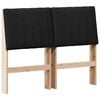 vidaXL Gepolstertes Kopfteil Schwarz 120 cm Massives Kiefernholz