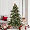 vidaXL Künstlicher klappbarer Weihnachtsbaum mit 300 LEDs 180 cm PVC