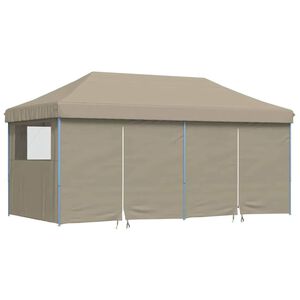 vidaXL Partyzelt Pop-up 580 x 292 x 315 cm Taupe Oxford-Stoff
