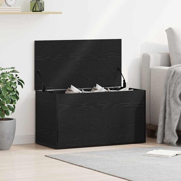 vidaXL Aufbewahrungsbox Schwarz Eichen-Optik 84 x 42 x 46 cm