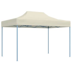 vidaXL Profi-Partyzelt Faltbar 3&times;4 m Stahl Creme