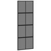 vidaXL Schiebet&uuml;r Schwarz 76x205 cm Hartglas und Aluminium