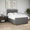vidaXL Boxspringbett mit Matratze Taupe 160x200 cm Stoff