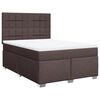 vidaXL Boxspringbett mit Matratze Dunkelbraun 160x200 cm Stoff