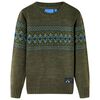 vidaXL Kinderpullover Gestrickt Khaki 92