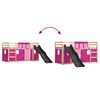 vidaXL Etagenbett mit Rutsche und Gardinen Rosa 90x190 cm