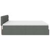 vidaXL Ottoman-Bett mit Matratze Dunkelgrau 200x200 cm Stoff