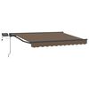 vidaXL Manueller Markisenrahmen mit LEDs Taupe 2,5 x 2 m