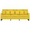 vidaXL 3-Sitzer-Sofa Hellgelb 180 cm Stoff