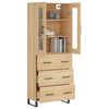vidaXL Highboard Sonoma-Eiche 69,5x34x180 cm Holzwerkstoff