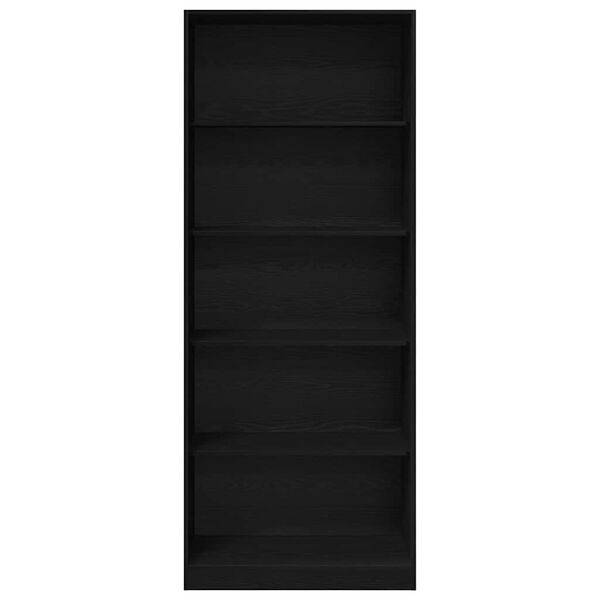vidaXL Kleiderschrank mit Regal Schwarz Eichen-Optik 80 x 50 x 200 cm