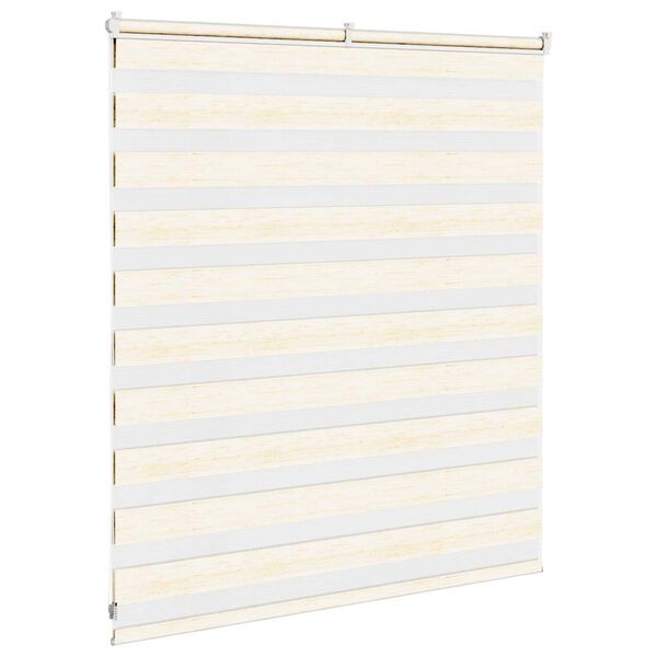 vidaXL Doppelrollo Marmorbeige 125x100cm Stoffbreite 120,9 cm Polyester