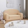 vidaXL Kinder-Schlafsofa 2-Sitzer Creme Weicher Plüsch