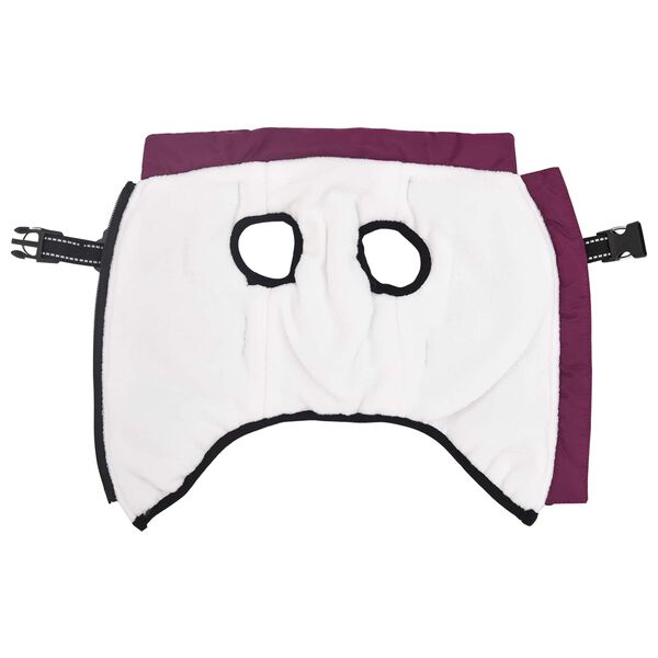 vidaXL Hundemantel mit Geschirr Lila L40 Fleece und Polyester