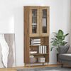 vidaXL Highboard Artisan-Eiche 69,5 x 34 x 180 cm