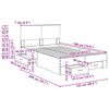 vidaXL Bettrahmen Graues Sonoma 120 x 190 cm Holzwerkstoff
