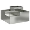vidaXL Gartenblumentopf Silber 80 x 80 x 48 cm Verzinkter Stahl