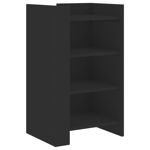 vidaXL Sideboard Schwarz 45x35x75 cm Holzwerkstoff