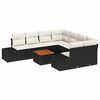 vidaXL Garten-Sofa-Set 9 pcs Schwarz und Weiß