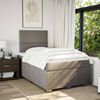 vidaXL Boxspringbett mit Matratze Taupe 120x190 cm Stoff