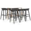 vidaXL 7-tlg. Bar-Set Wei&szlig; und Grau