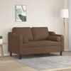 vidaXL 2-Sitzer-Sofa mit Zierkissen Braun 120 cm Stoff