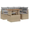 vidaXL Garten Essgruppe mit Kissen 5 pcs Beige und Grau